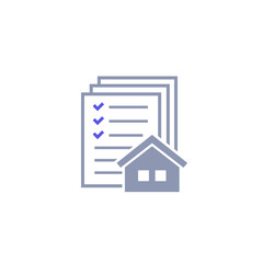 Poster - Building permit icon on white