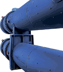 Wall Mural - vector image of an industrial heat exchanger