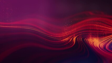 Wall Mural - Concentric red lines dynamic colorful background. Blue neon line technology background animation. Seamless loop 4k.
