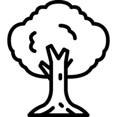 Poster - tree line icon