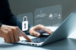 © Thapana_Studio - cybersecurity concept, user privacy security and encryption, secure internet access Future technology and cybernetics, screen padlock.