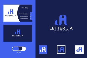 Wall Mural - letter j a abstract logo design template