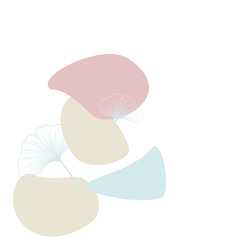 Fototapete - Pastel colorful vector background with abstract print  