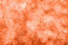 Burnt Orange Hexagon Glitter Background