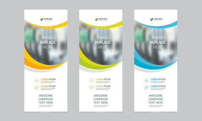 Wall Mural - Roll up banner vector template