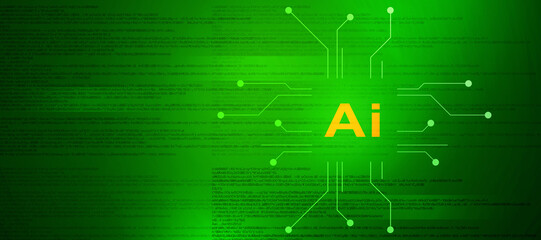 Sticker - 2d rendering Artificial Intelligence (AI) concept
