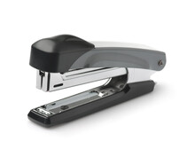 Grey metal office stapler