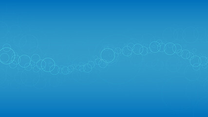 Poster - Circles on a blue gradient background. Bubles on a blue background