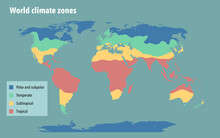 World climate zone map