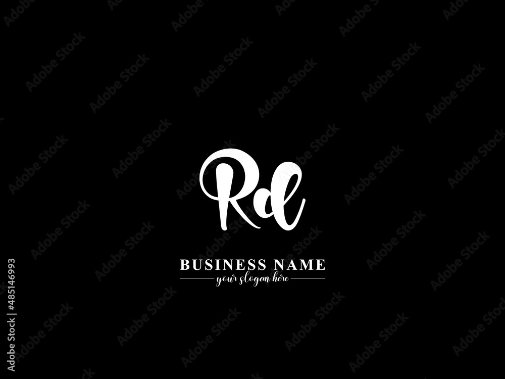 Signature Vector Rd Signature RD Logo Vector, Unique Monogram Rd Signature Typography Logo ...