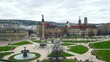 Der Schlossplatz in Stuttgart aus einmaliger Perspektive von oben.
