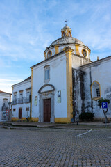 Sticker - A vertical shot of the Church of Sao Francisco in the small town of Tavira, Portugal