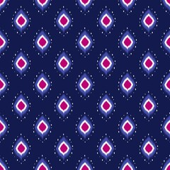 Ikat geometric folklore ornament. Tribal ethnic texture. Seamless striped pattern in Aztec style. Figure tribal embroidery. Indian, Scandinavian, Gyp sy, Mexican, folk pattern.ikat pattern. 