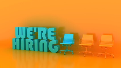 We are hiring job opportunity message. 4K Ultra Hd, 3D Rendering