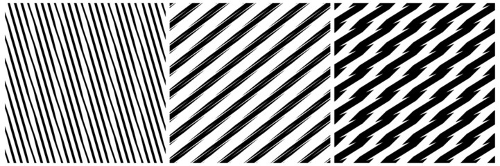 Leinwandbilder - Set of 3 seamless pattern, texture vector