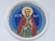 A mosaic fresco representing the holy prophet Elijah at the Tiganesti monastery - Romania 02.Feb.2022