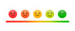 © Vladyslav Tykhonov - Mood scale, from red angry face to happy green emoji. Customer satisfaction meter. Vector illustration EPS 10