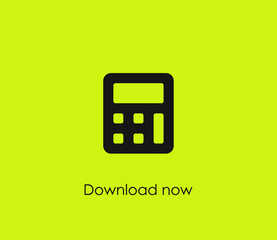 Poster - Calculator vector icon. Editable stroke. Symbol in Line Art Style for Design, Presentation, Website or Apps Elements, Logo. Pixel vector graphics - Vector