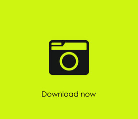 Poster - Camera vector icon. Editable stroke. Symbol in Line Art Style for Design, Presentation, Website or Apps Elements, Logo. Pixel vector graphics - Vector