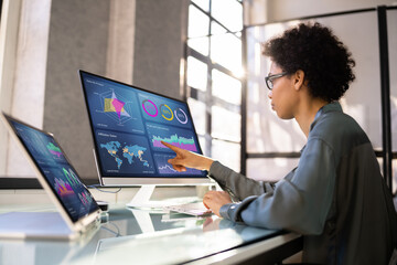 Poster - African American Business Data Analyst Woman