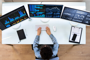 Aufkleber - African American Business Data Analyst Woman