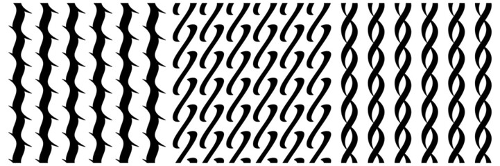 Leinwandbilder - Set of 3 seamless pattern, texture vector