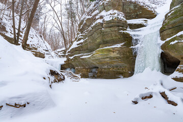 Wall Mural - Frozen waterfalls.