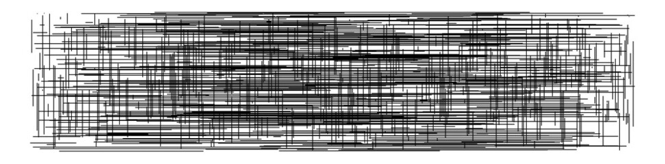 Poster - Grid, mesh of random lines. Reticle, grating, crosshatch pattern, texture. Intersecting lines