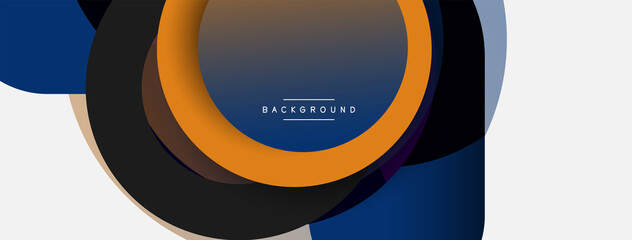 Circle and round shapes abstract background. Vector illustration for wallpaper banner background or landing page