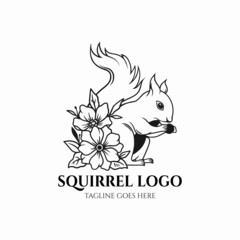 Wall Mural - Squirrel logo svg