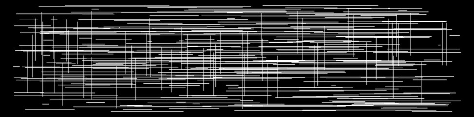 Poster - Grid, mesh of random lines. Reticle, grating, crosshatch pattern, texture. Intersecting lines