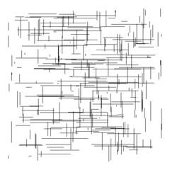 Poster - Grid, mesh of random lines. Reticle, grating, crosshatch pattern, texture. Intersecting lines