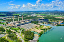 Aerial Shot Of Coal Fired Power Station