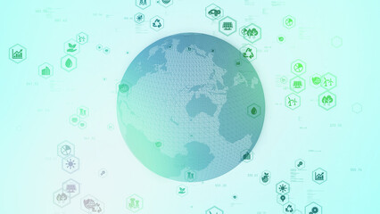 Aufkleber - Environmental technology concept. Sustainable development goals. SDGs.