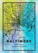 Baltimore Indus Watercolor Map