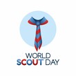 vector graphic of world scout day good for world scout day celebration. flat design. flyer design.flat illustration.