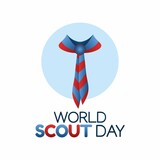 Fototapeta  - vector graphic of world scout day good for world scout day celebration. flat design. flyer design.flat illustration.