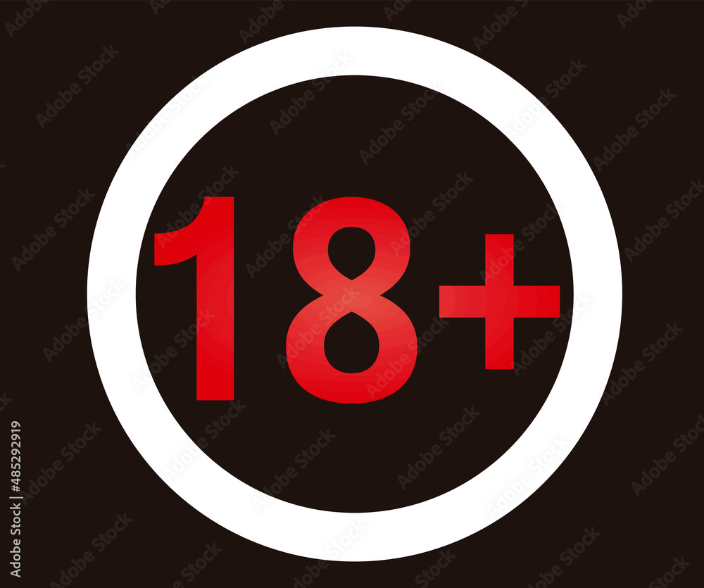 Censored 18 + content. vector Stock Vector | Adobe Stock