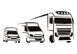 Fleet of various types of vans