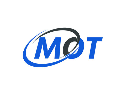 MOT letter creative modern elegant swoosh logo design