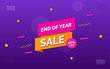 End of year sale banner, Sale banner promotion template design.