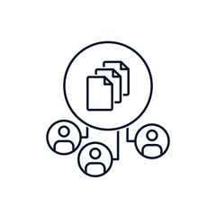 Poster - The concept of storage, content, database, repository, server. Cloud Computing Services. Flat vector illustration isolated on white background.