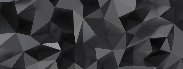 Abstract Dynamic Black Background with Various Shape Design. Usable for Background, Wallpaper, Banner, Poster