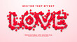 © Niestart Creation - Love editable text style effect. Paper cut style text suitable for romantic or valentine themes.