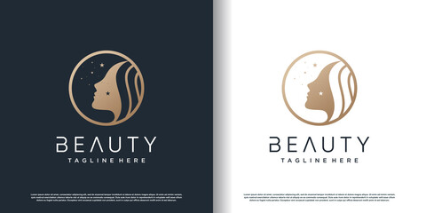 Wall Mural - Beauty logo design with modern concept
