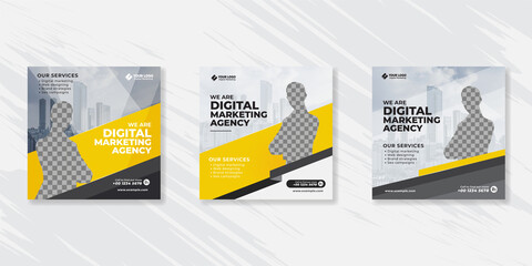 Digital business marketing social media post template.