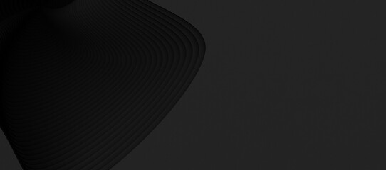 Poster - abstract background lines black hole 3d illustration.