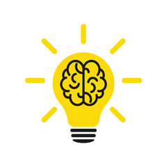 Lamp and brains - innovative lamps, ideas of the mind. Web design.