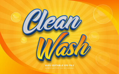 Fototapete - Clean laundry editable text style effect