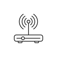 Poster - Wifi router settings icon. High quality black vector illustration.